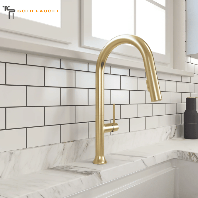 BOCCHI Tronto 1.75 GPM Brass Kitchen Faucet, Modern, Brushed Gold