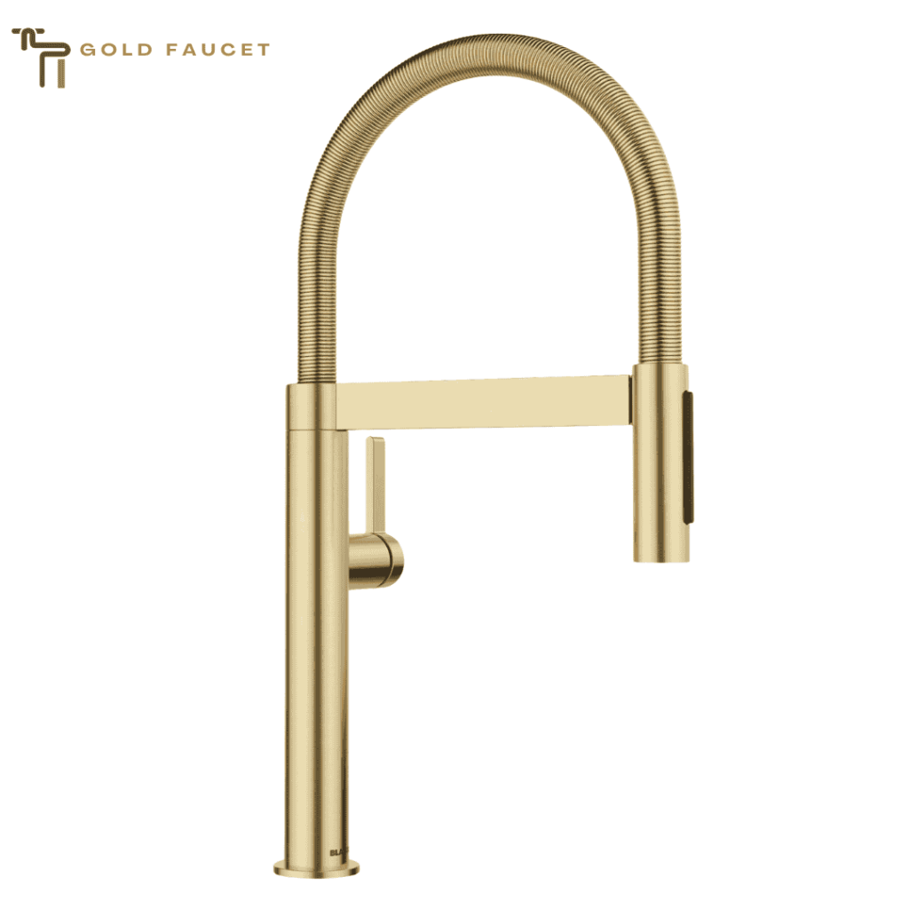 Blanco Culina Mini II Pull-Down Dual-Spray Kitchen Faucet, Satin Gold