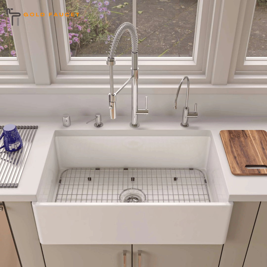 Farmhouse Apron Sink White ALFI Single Bowl Fireclay