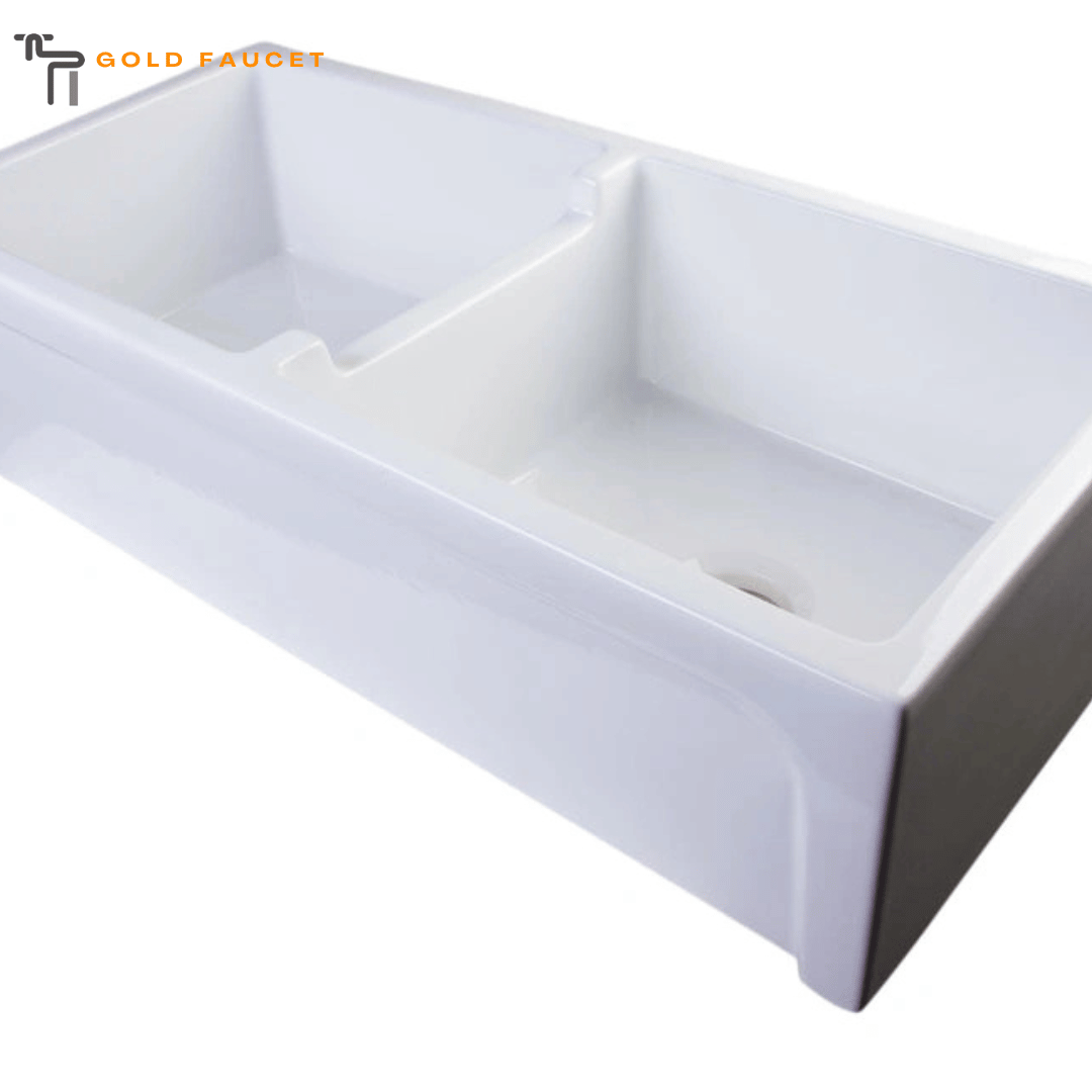 Wall Fireclay Farmhouse Sink White ALFI Thick