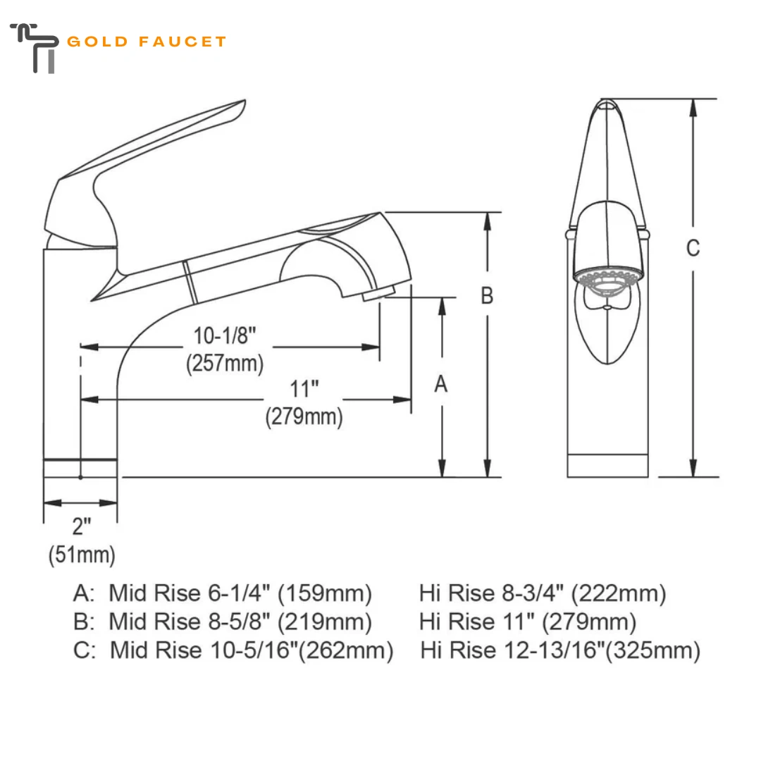 Rubbed Bronze Kitchen Faucet Gourmet Single Hole Pullout Spry