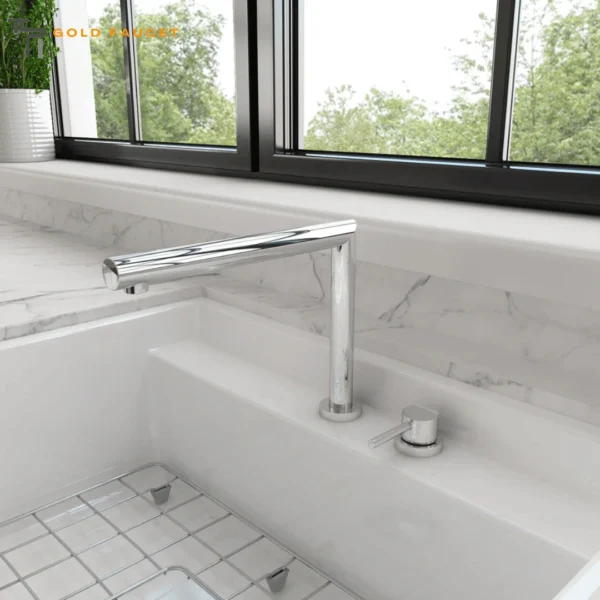 Chrome Kitchen Faucet BOCCHI Baveno Move 1.75 GPM Lever Brass