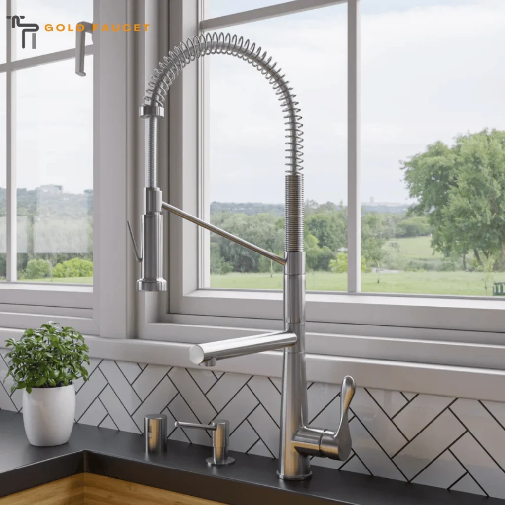 Modern Gray Kitchen Faucet