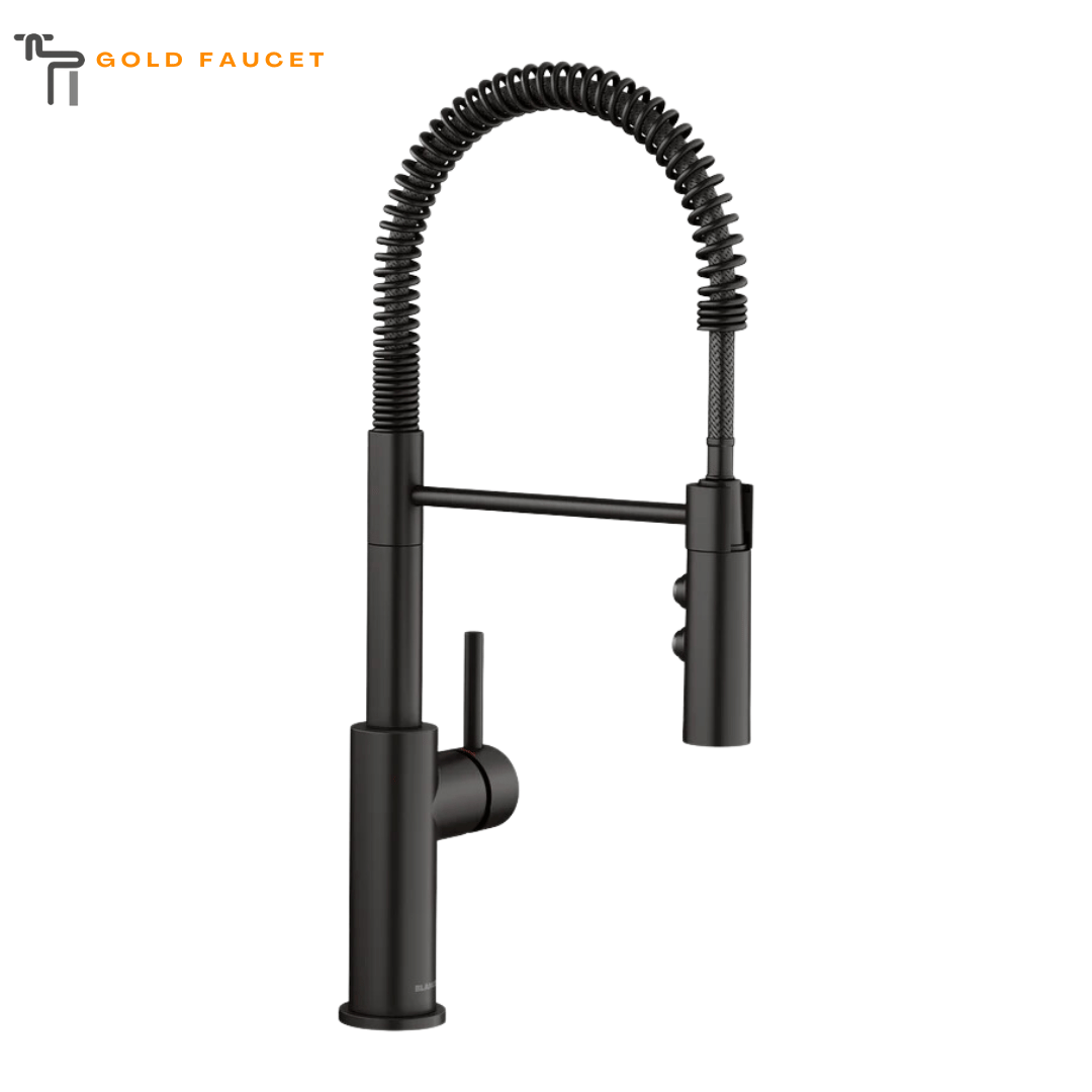 Black kitchen faucet Semi Pro Pull Down Dual Spray 1.5 GPM
