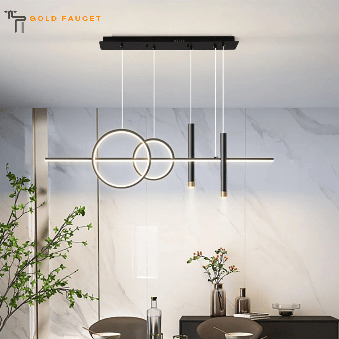 Geometric Black Metal Kitchen Island Light Pendant Light