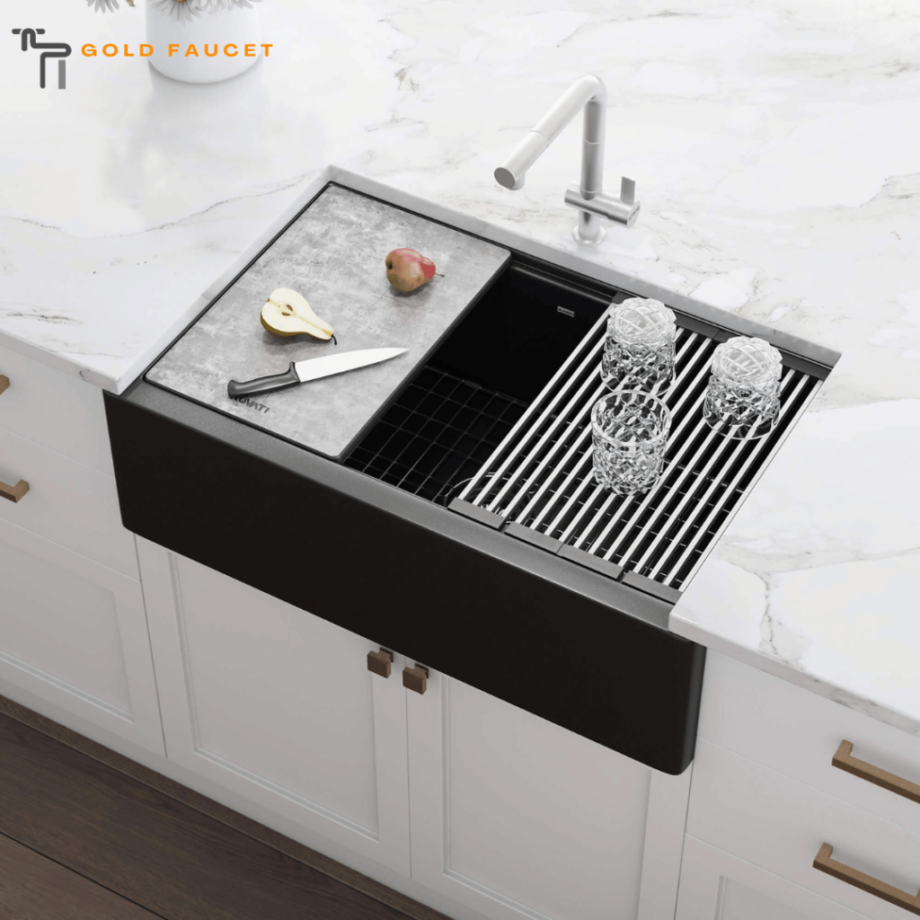 Black Apron Farmhouse Sink