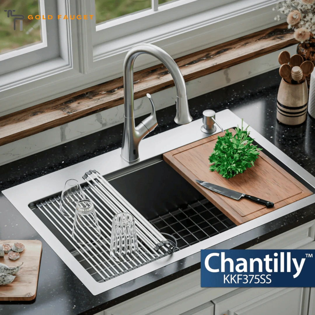 Stainless Steel Kitchen Faucet 1.8 GPM Single Lever Handle Lead Touchless