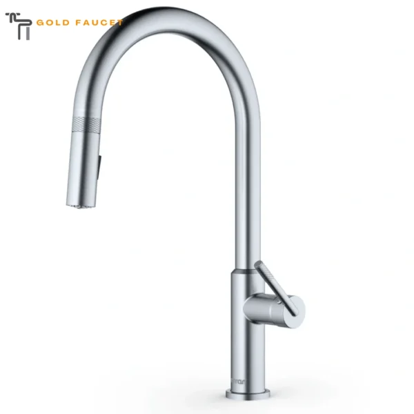 Stainless Steel Kitchen Faucet 1.8 GPM Single Lever Handle Lead Brass ADA