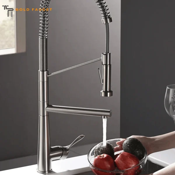 Stainless Steel Kitchen Faucet Single Lever Handle Lead free Brass ADA