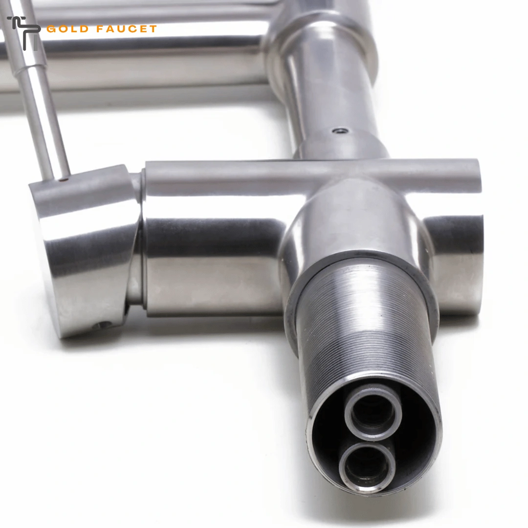Stainless Steel Kitchen Faucet ALFI Solid Brushed  Retractable Single Hole