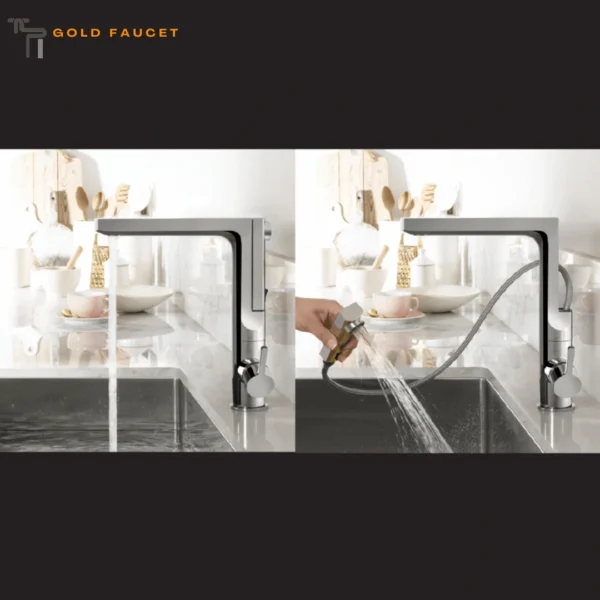 Matte Black Kitchen Faucet Houzer Ascend 1.75 GPM Lever Brass