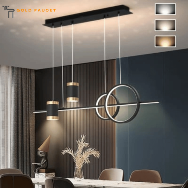 Black Kitchen Island light Geometric Starry Reflection Hanging Light