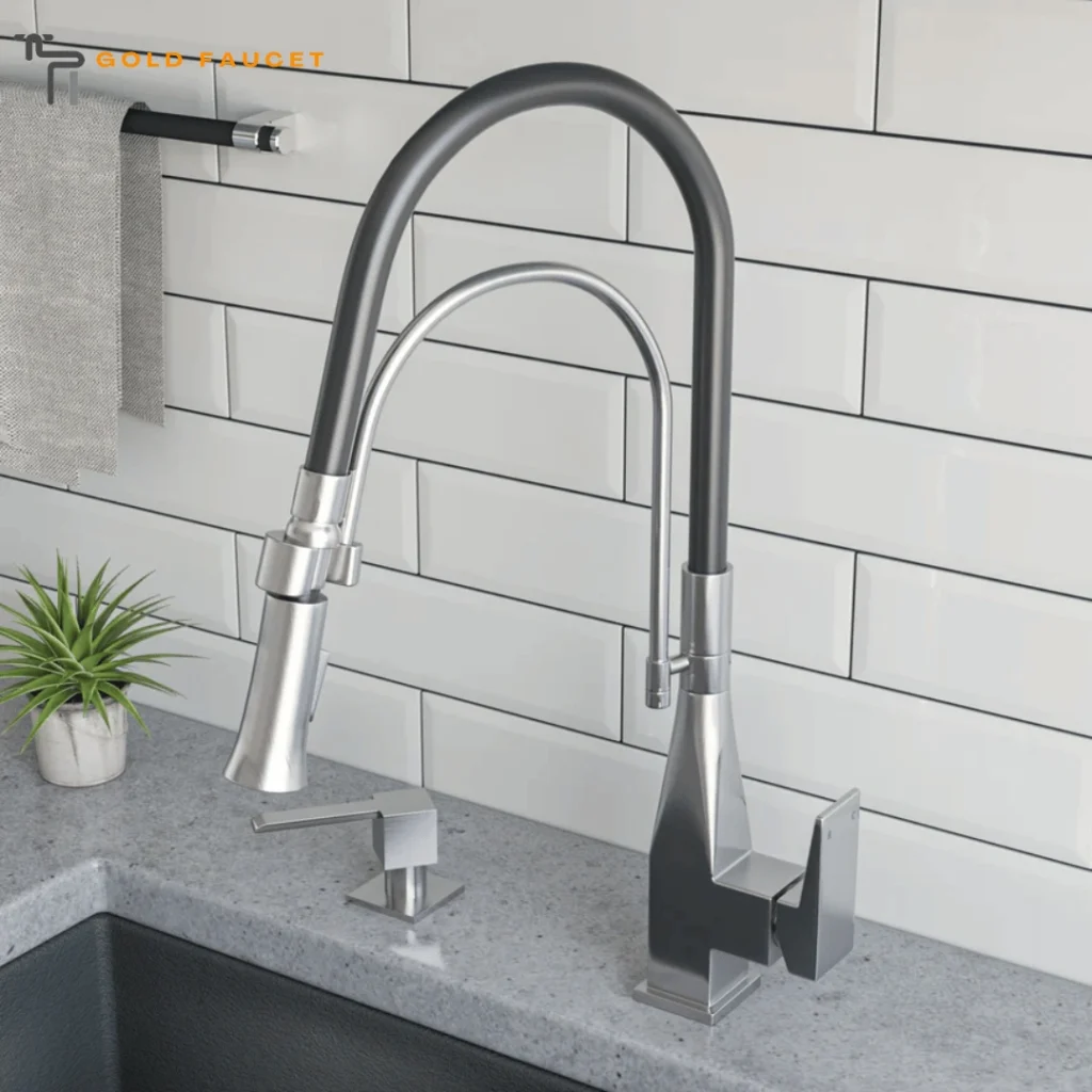 Gooseneck Nickel Kitchen Faucet