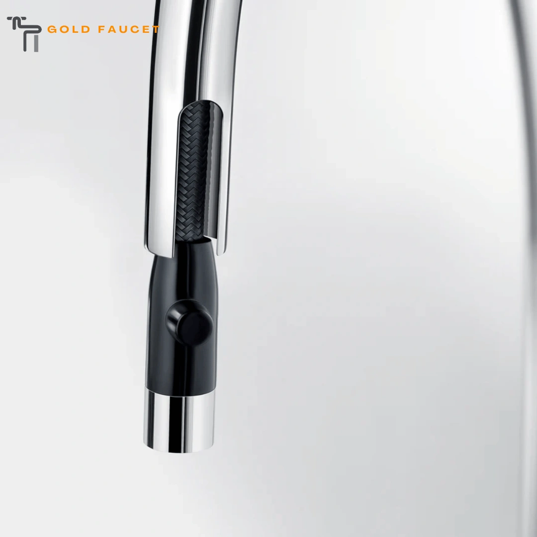 Blanco Urbena Kitchen Faucet 1.5 GPM Brass Pull Down Anthracite/Chrome