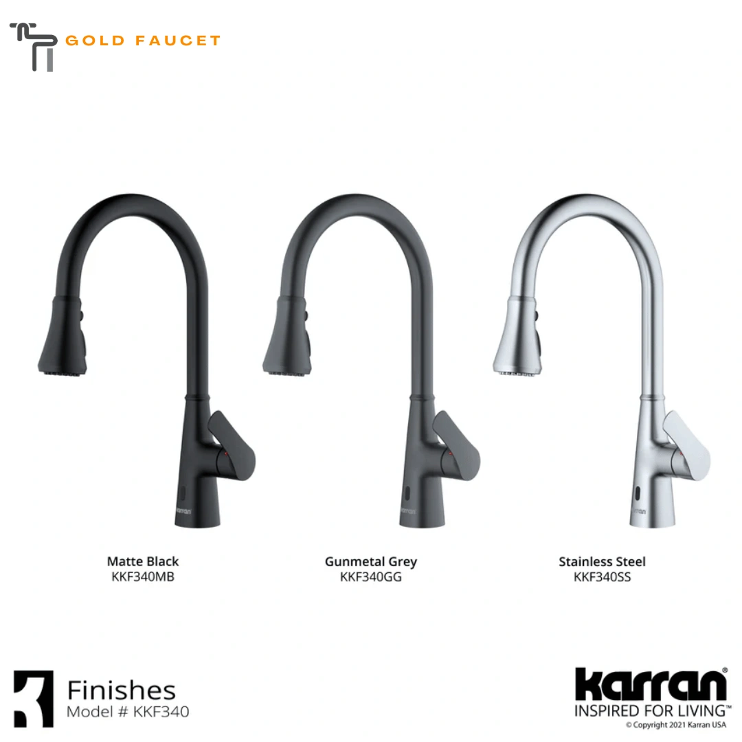 Matte Black Kitchen Faucet Touchless 1.8 GPM Single Lever Handle