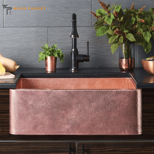 Native Trails Copper Farmhouse Sink Polished