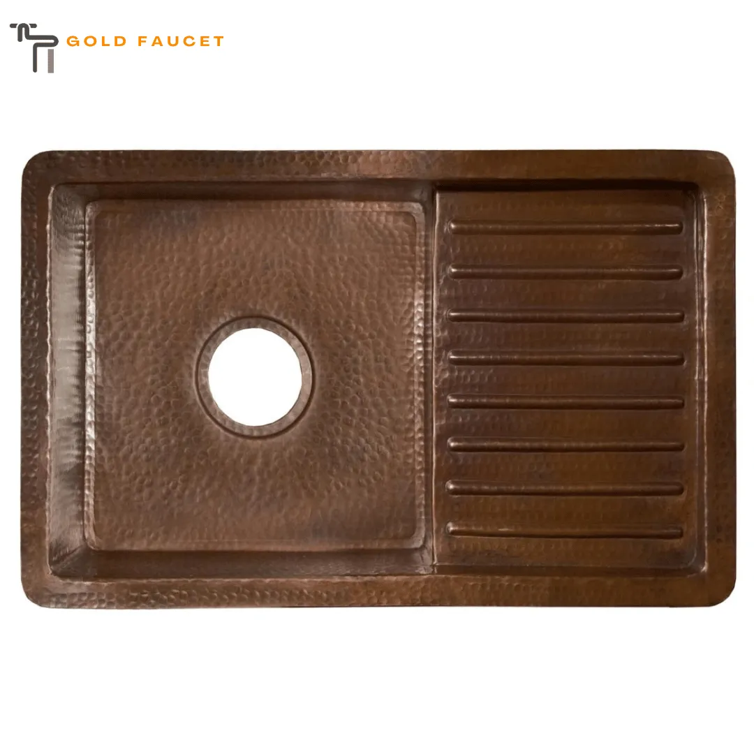 Native Trails Cantina drainboard kitchen Sink Bar/Prep Antique Copper