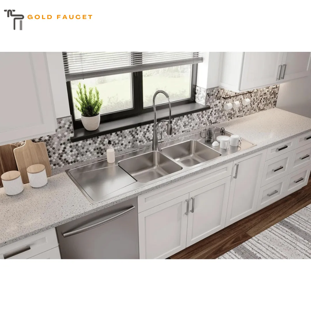 Elkay Lustertone Classic Drainboard Kitchen Sink Stainless Steel Lustrous Satin Includes